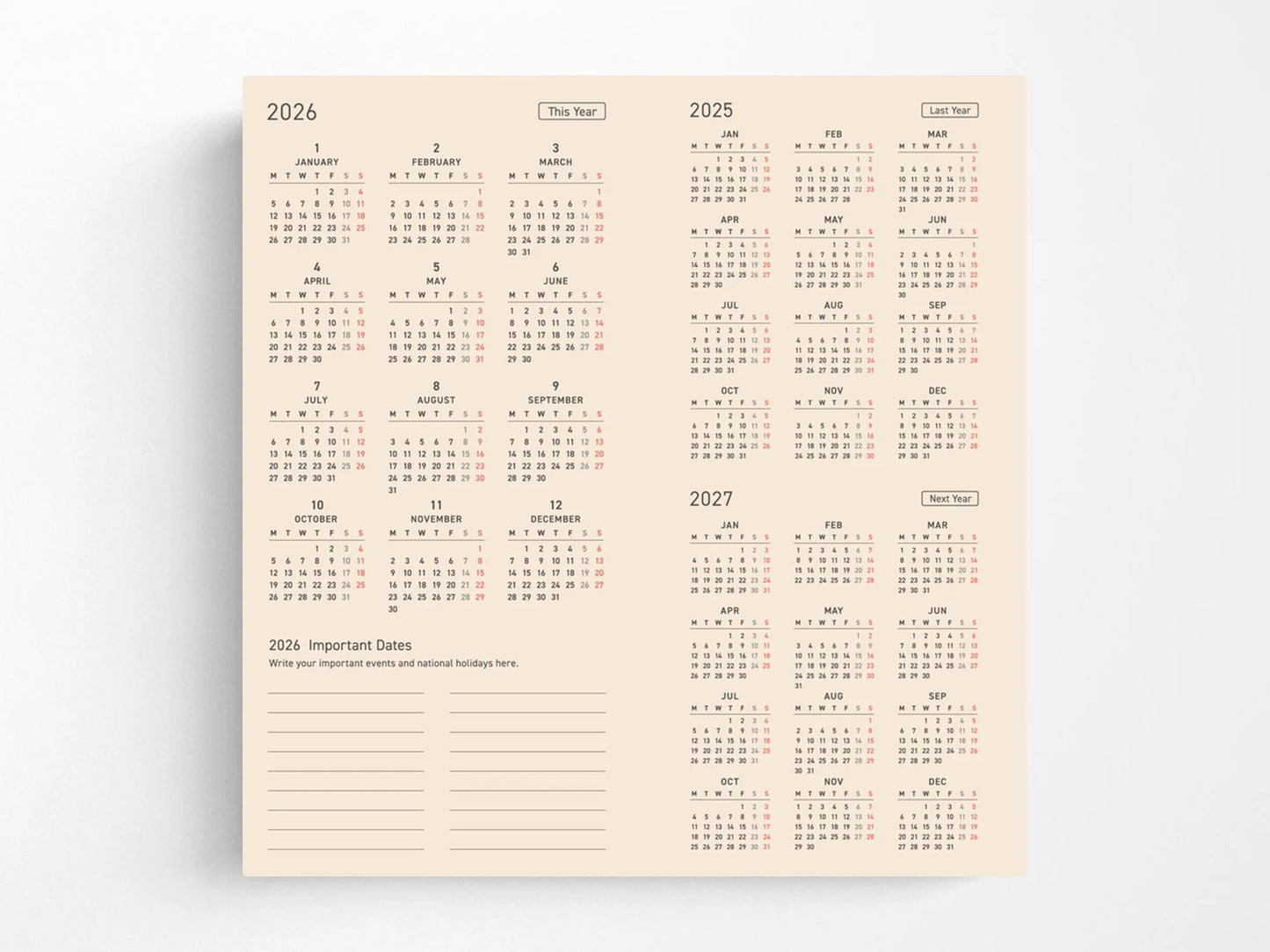 Hobonichi Techo 2026 - Bow & Tie: In the Forest