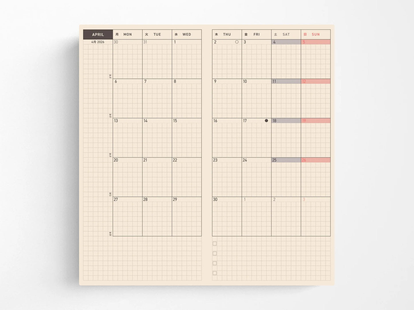 Hobonichi Techo 2026 - Bow & Tie: In the Forest