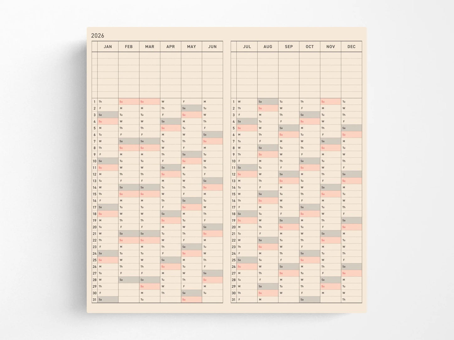 Hobonichi Techo 2026 - Bow & Tie: In the Forest