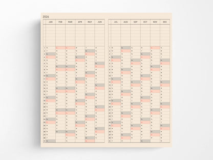 Hobonichi Techo 2026 - Bow & Tie: In the Forest